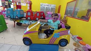 Riding the odong-odong while waiting for mom to shop